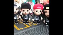 150328 EXO 엑소 Animated Mascots @ Myeongdong Street - Dancing 
