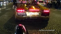 GOLD Lamborghini Aventador Roadster - LOUD driving & Pursuit!!!