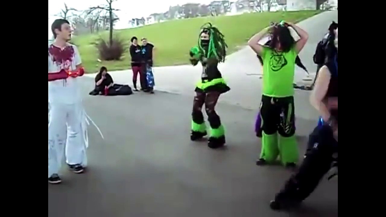 Cybergoths Dance to Thomas the Tank Engine