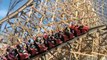 Outlaw Run Off Ride and Reverse POV - Silver Dollar City Looping Wooden Roller Coaster