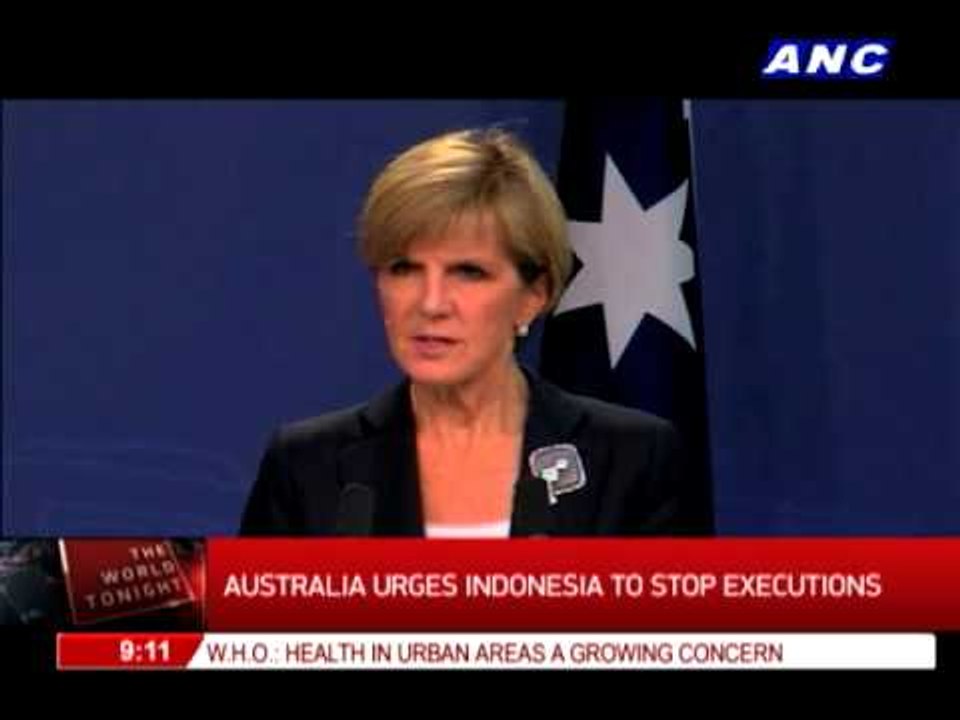 Australia urges Indonesia to stop executions