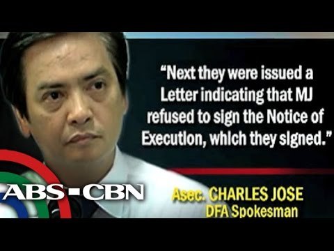 Notice of execution, hindi pinirmahan ni Mary Jane Veloso