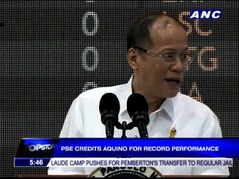 PNoy: I expect to ring bell when PSEi hits 9000, 10000
