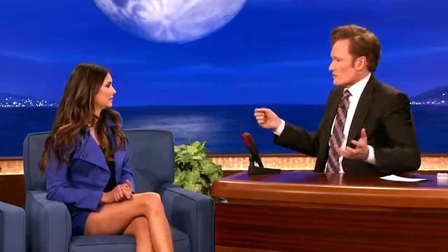 Nina Dobrev Uses Conan As Her Human Yoga Wall - CONAN on TBS
