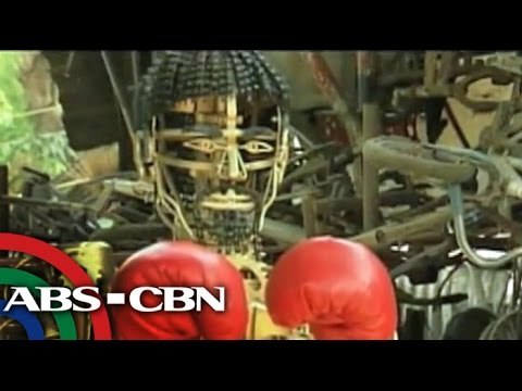 Fan creates Pacquiao statue using scrap metal