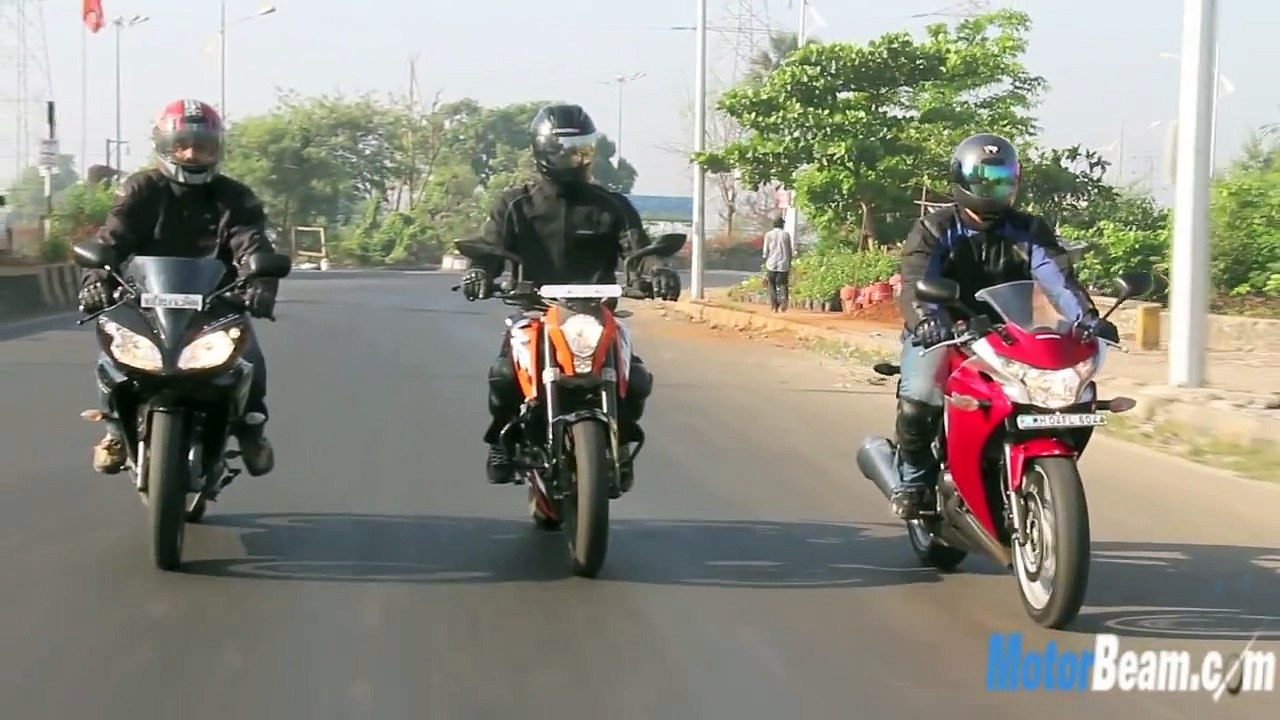 Honda CBR250R vs KTM Duke 200 vs Yamaha R15 V2