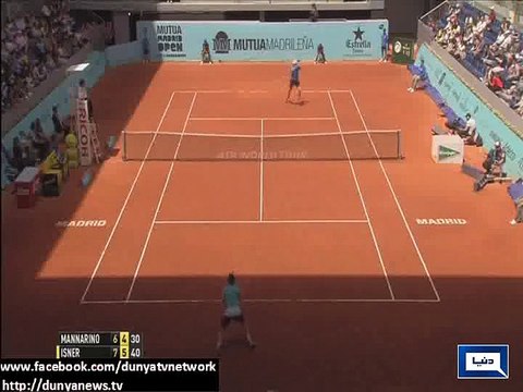 Dunya News - Lopez, Isner qualify for secound round of Madrid open tennis