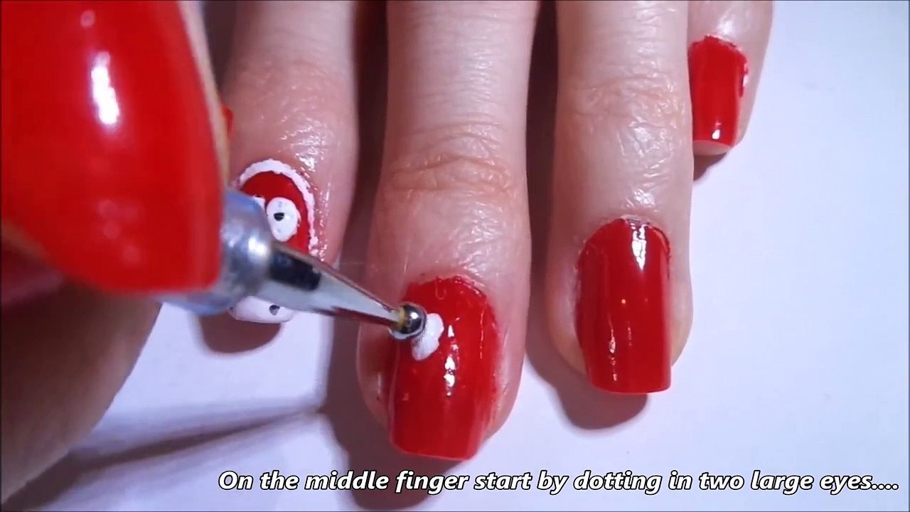 Comic Relief Red Nose Day Nail Art