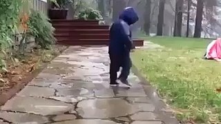 Baby walking after the party
