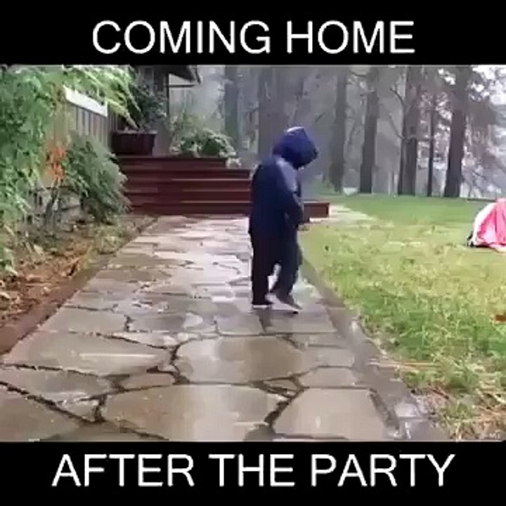 Baby walking after the party