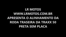 LR Motos - Alinhamento de Roda de Moto - Traseira da Traxx 50 Preta sem placa