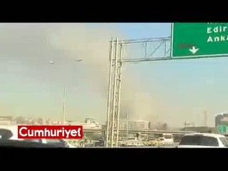 İstanbul'da otel inşaatında yangın