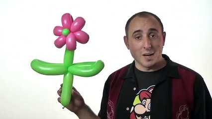 Two Balloon Flower - Balloon Animal Lessons #6  ( globoflexia )