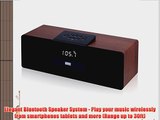 August SE50 Bluetooth Speaker System with FM Radio -Wireless Hi-Fi with 2 x 15W Speakers and