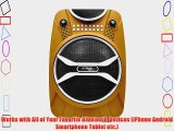 Pyle Boom Rock PWMAB210BZ Bluetooth Karaoke Speaker Recording System Rechargeable Battery Wireless