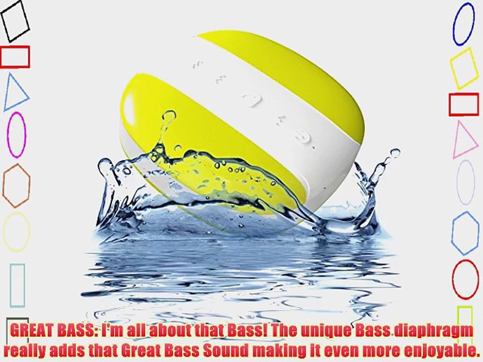 M?lodie By Dynamique - Portable Wireless Bluetooth Shower Speaker for Car or House - With Built-in