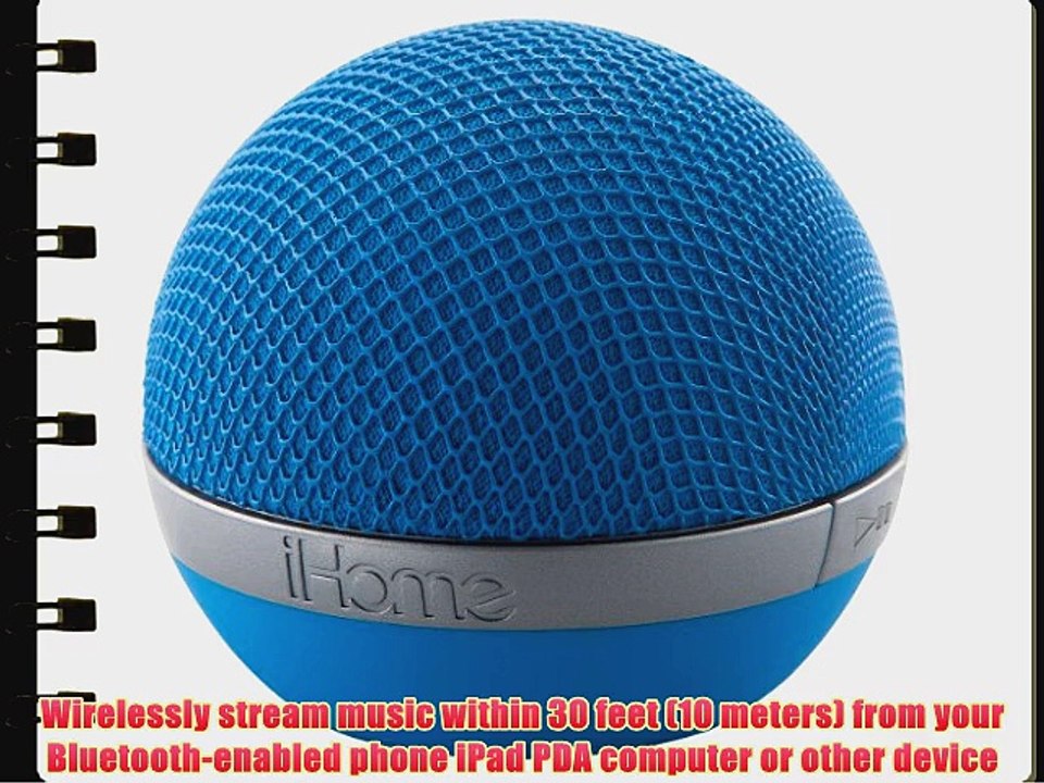 iHome Bluetooth Wireless Speaker (Blue)