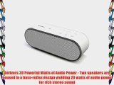 Sony Ultra-Portable NFC Bluetooth Wireless Speaker (White)