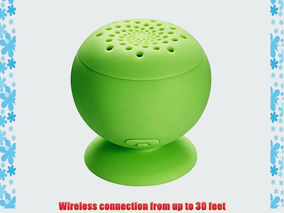 MixBin Wireless Bluetooth Speaker with Suction Cup (Green)