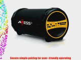 Axess SPBT1031 Portable Bluetooth Indoor/Outdoor Hi-Fi Cylinder Loud Speaker with SD Card and
