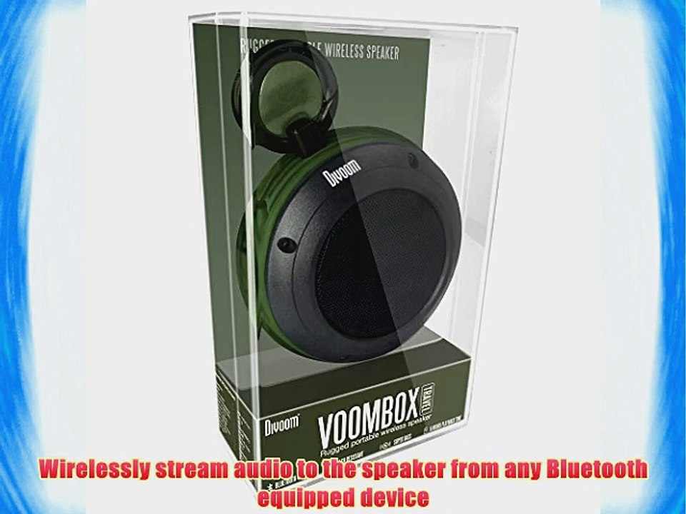 Divoom Voombox Travel Outdoor Water Resistant Bluetooth Portable Speaker with Microphone for