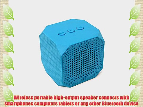 MQbix MQBK3010BLU MUSICUBE Wireless Portable Bluetooth Speaker with Built-In Mic and Rechargeable