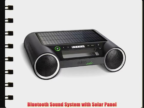Eton Rukus Portable Bluetooth Solar Powered Wireless Speaker System Black