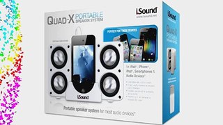 iSound Quad-X Portable Speaker System (White)