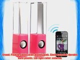 PIXNOR Wireless Bluetooth Colorful LED Fountain Dancing Water Mini Speakers for iPhone /iPad