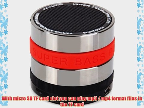 Pyrus Mini Portable Super Bass Wireless Bluetooth Speaker for iPhone 5 Samsung Tablet-Silver