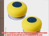 HDE Mini Rechargeable wireless Bluetooth Hands Free Mic Waterproof Outdoor Speaker (Yellow)