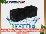 Expower(R) Water Resistant 2*3W Wireless Bluetooth Speaker Shockproof and Waterproof Wireless
