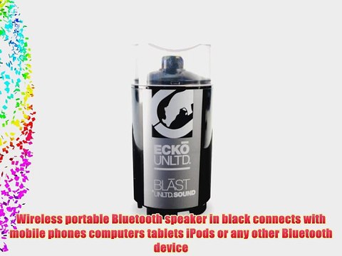 Ecko EKU-BLST-BK Bluetooth Wireless Blast Speaker - Retail Packaging - Black