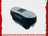 Bluetooth Portable Speaker with Microphone (Black White)