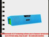 Portable Wireless Bluetooth Stereo Speaker with Dual Speakers Built-in 1500mah Blue