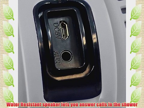 SPBW1035-GY-BK Portable Water Resistant Bluetooth Loud Speaker System with Speakerphone to