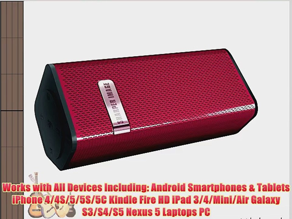 SHARPER IMAGE Universal Wireless Premium Bluetooth Speaker with Microphone for Smart Devices