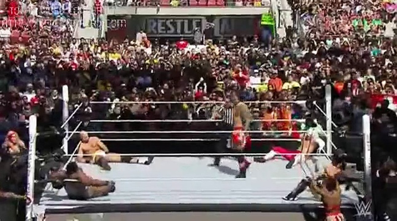 WWE Fatal 4-Way Tag Team Championship Match WrestleMania 31 Kickoff