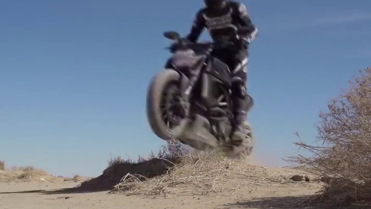 ducati heavy bike in desert