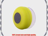 Change Wireless Mini Waterproof Bluetooth Suction Shower Car Handsfree Mic Speaker (Yellow)