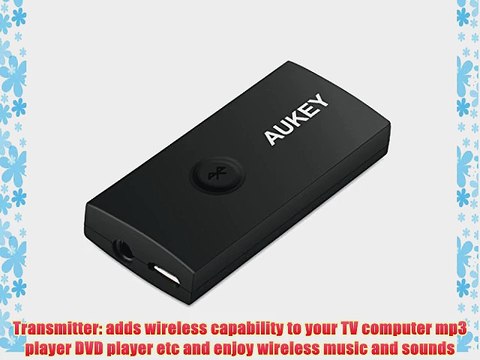 Aukey Wireless Bluetooth Stereo Audio Transmitter and Receiver 2-in-1 Bluetooth Adapter With