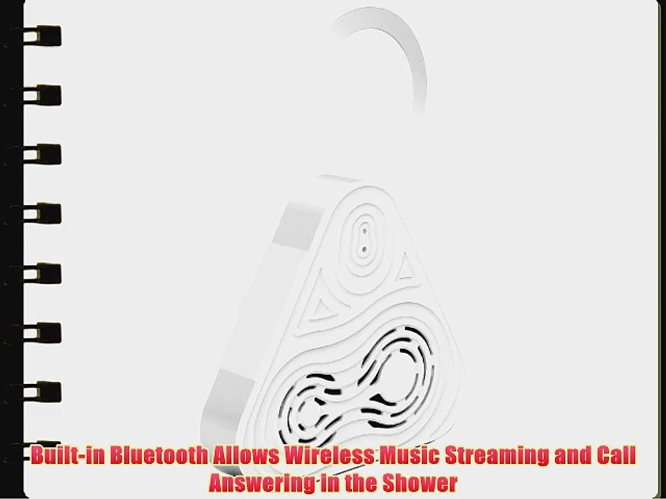 Pyle PSRB8WT Bluetooth Wireless Waterproof Shower Speaker and Hands Free Speaker-Phone (White)