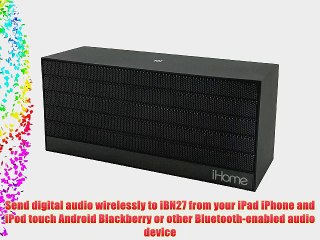 下载视频: iHome iBN27BX NFC Bluetooth Rechargeable Stereo Mini Speaker in Rubberized Finish Black