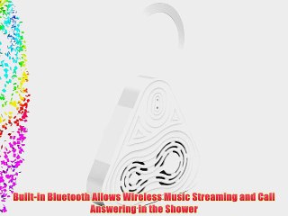 Pyle PSRB8WT Bluetooth Wireless Waterproof Shower Speaker and Hands Free Speaker-Phone (White)