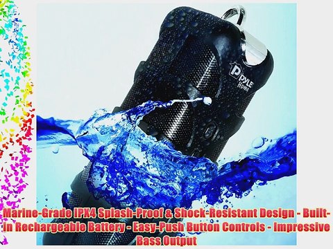 Pyle PWPBT60 Sound Box Splash Bluetooth Rugged and Splash-Proof Marine Grade Portable Wireless