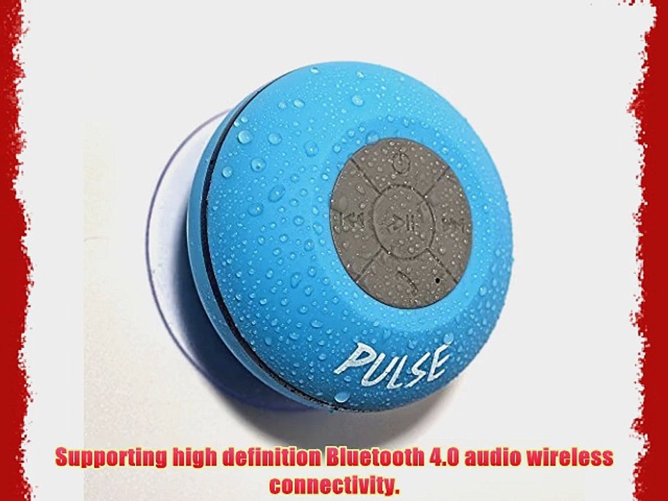 PULSE! Wireless Waterproof Bluetooth Shower Speaker - Portable Audio Player