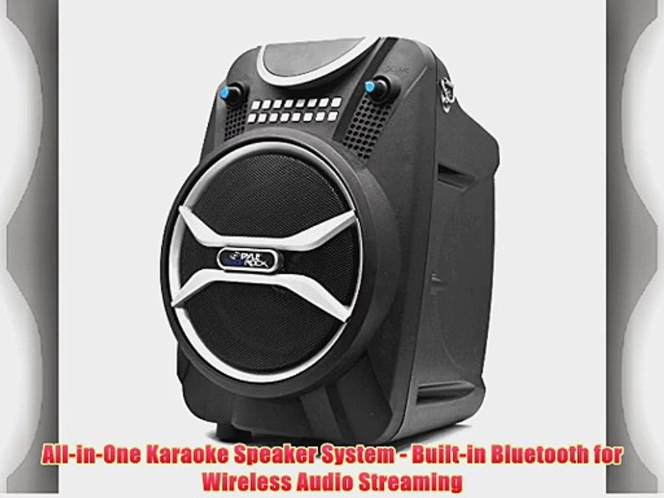 Pyle Boom Rock PWMAB210BK Bluetooth Karaoke Speaker Recording System Rechargeable Battery Wireless