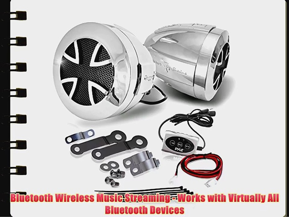 Pyle PLATVB84A Weatherproof Dual Bluetooth Speaker and Amplifier Sound System