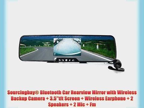 Sourcingbay? Bluetooth Car Rearview Mirror with Wireless Backup Camera 3.5''tft Screen