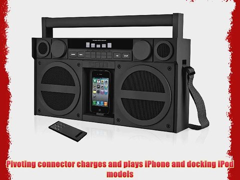 iHome IP4GZC FM 30-Pin iPod/iPhone Speaker Dock Boombox (Gunmetal)
